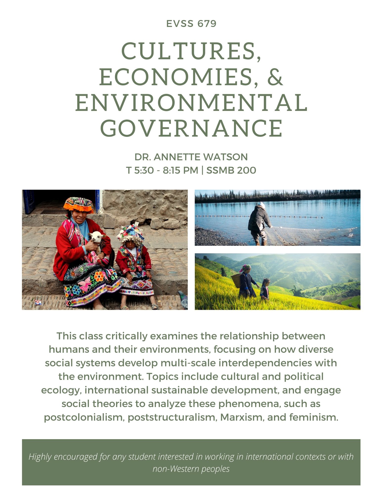 cultures, economies, and environmental governance